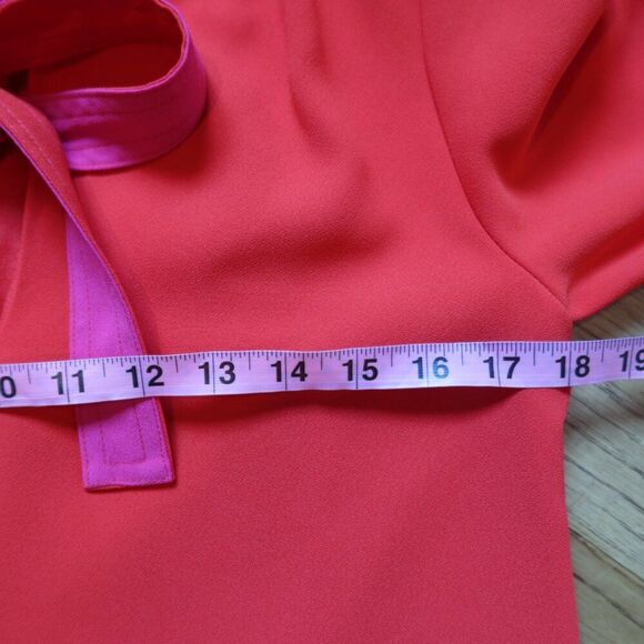 J.Crew Red Bow Neck Dress 4 holiday formal event party chic classic aline knee - Picture 10 of 12